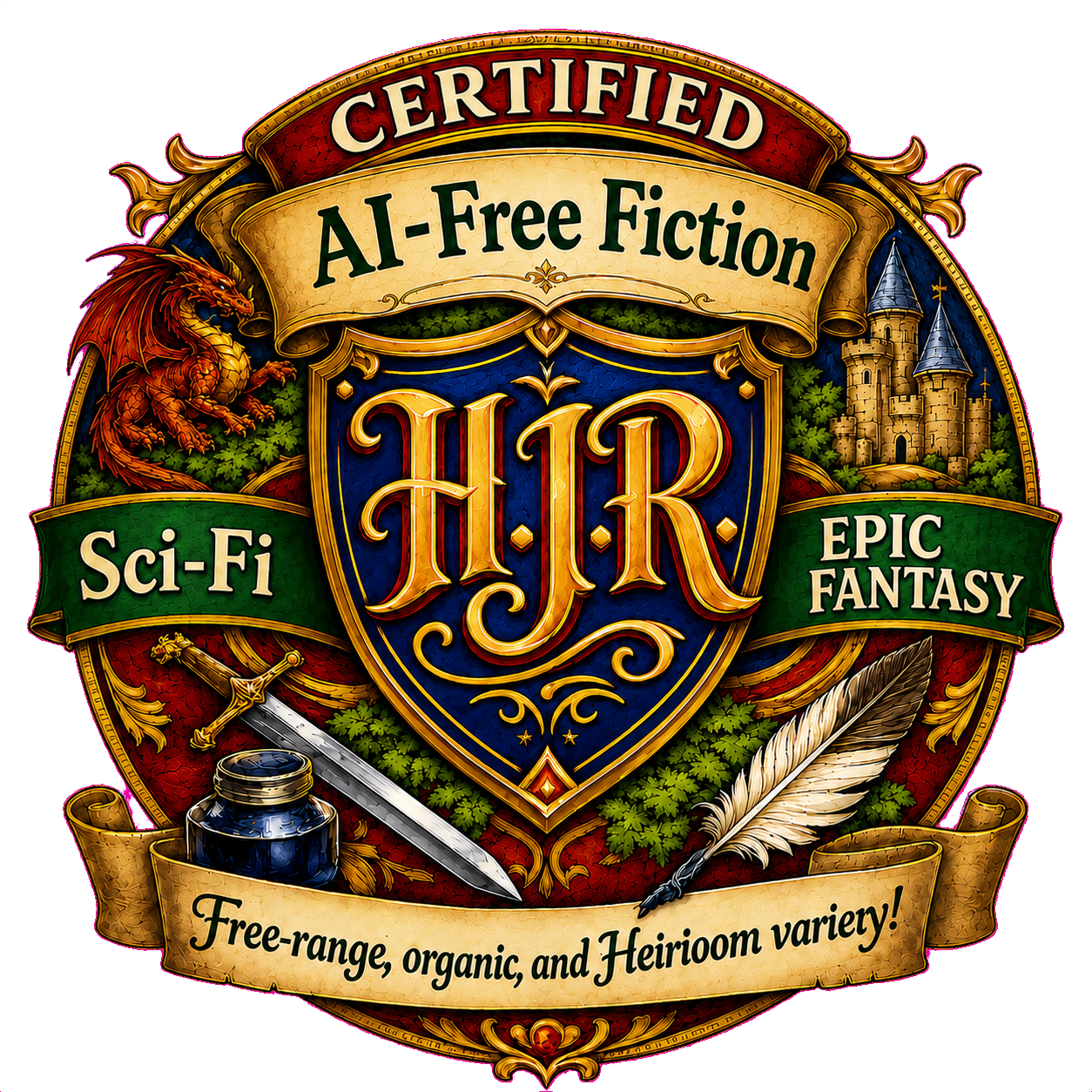 Certified AI-Free Fiction seal