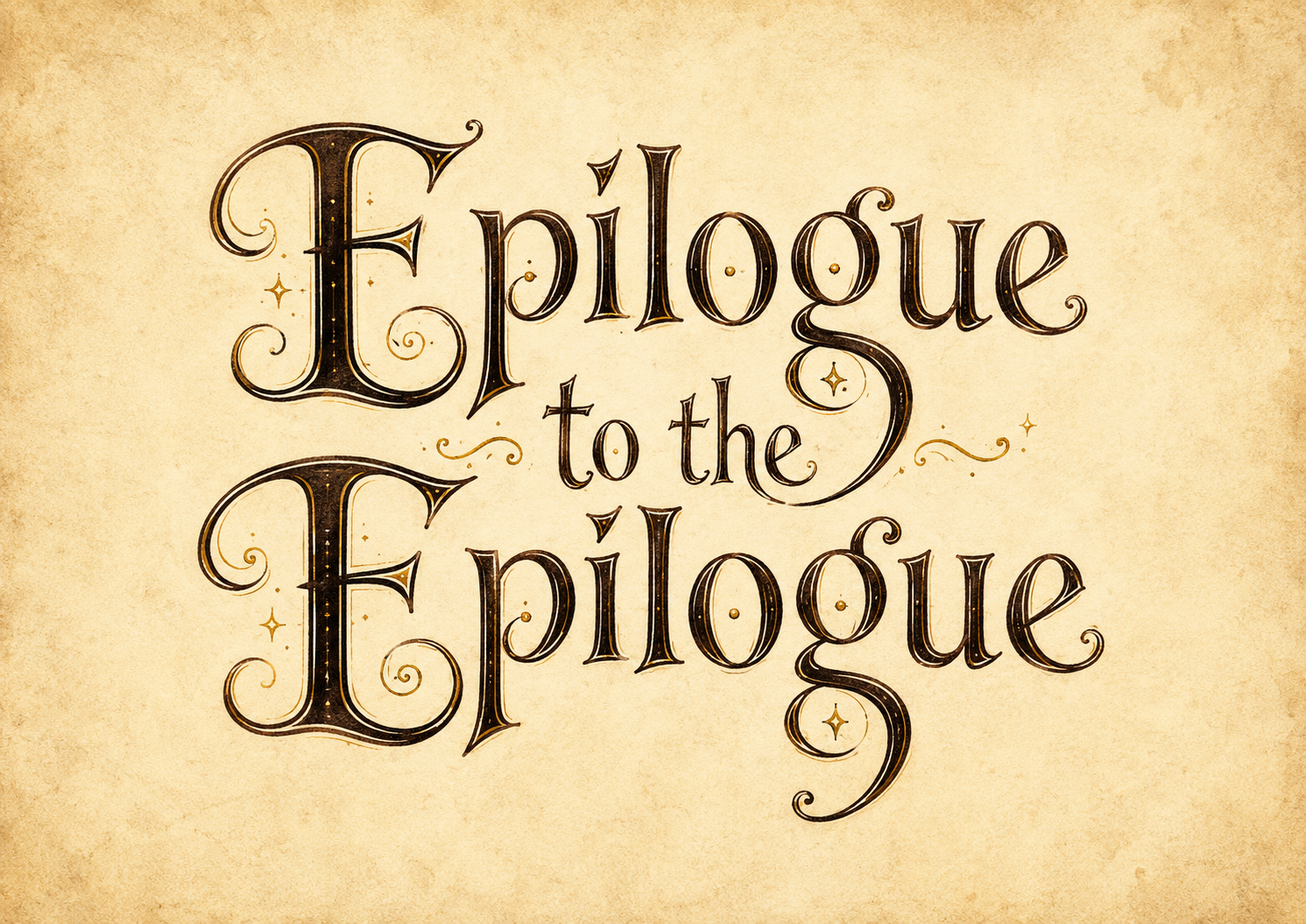 Illustrated title page for Epilogue to the Epilogue, a Not This Side of Never; bonus scene.