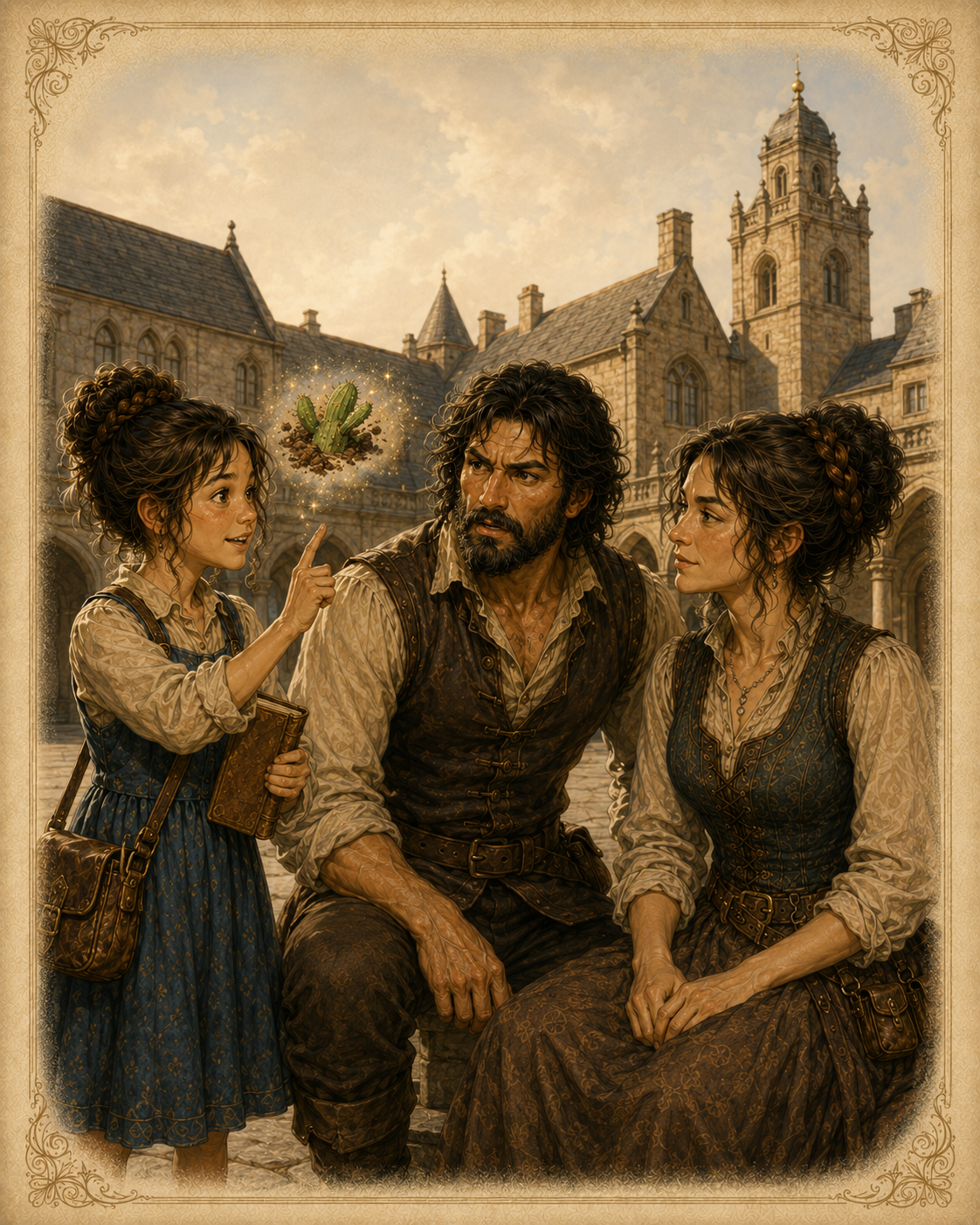 Rose explaining that the father is a burrowing cactus.