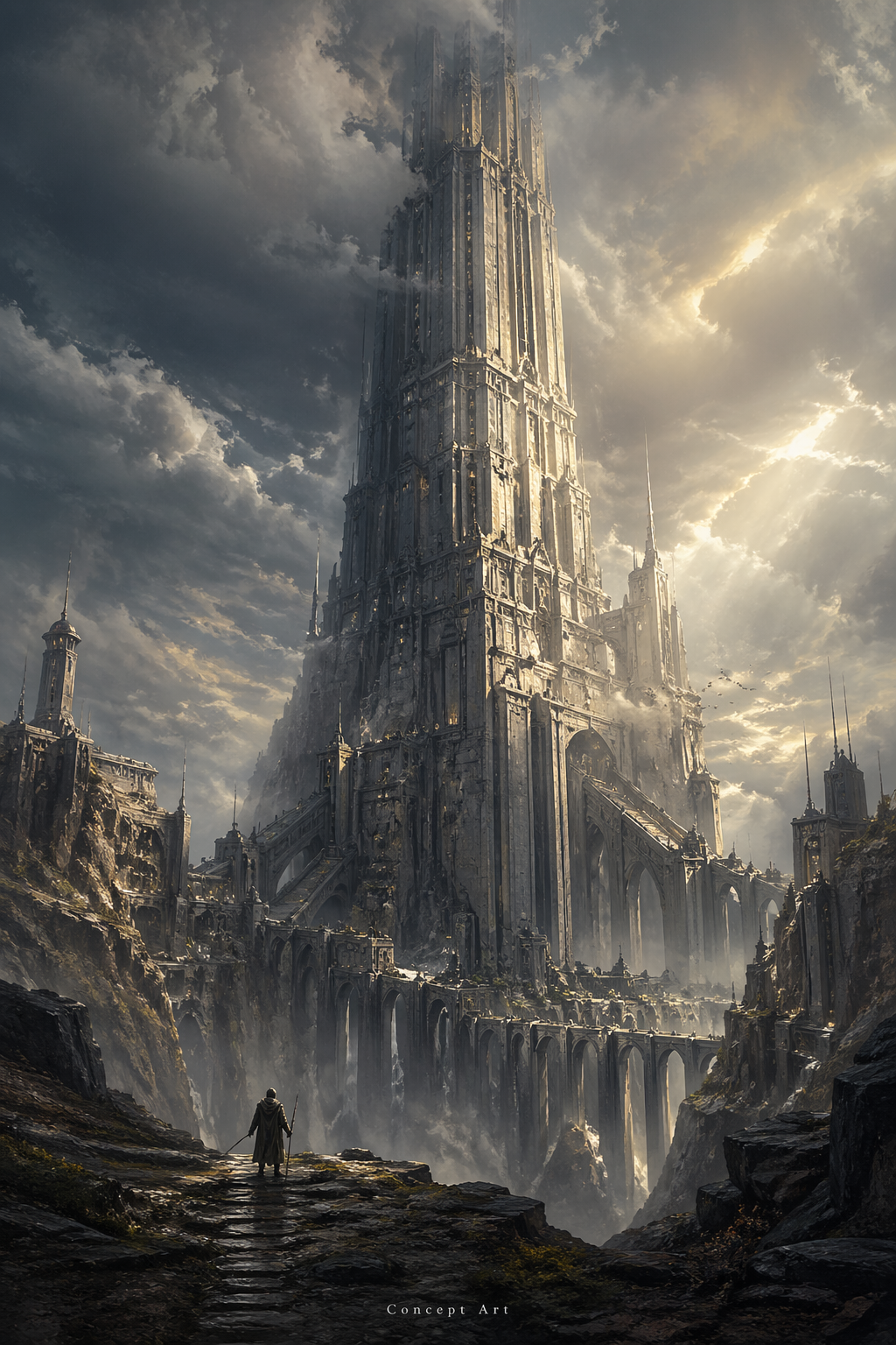 Placeholder cover concept for The Tower - The Colossi Book 3